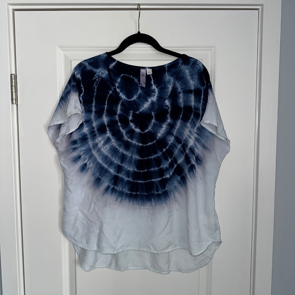 Alya Tie Dye Spiral Blouse